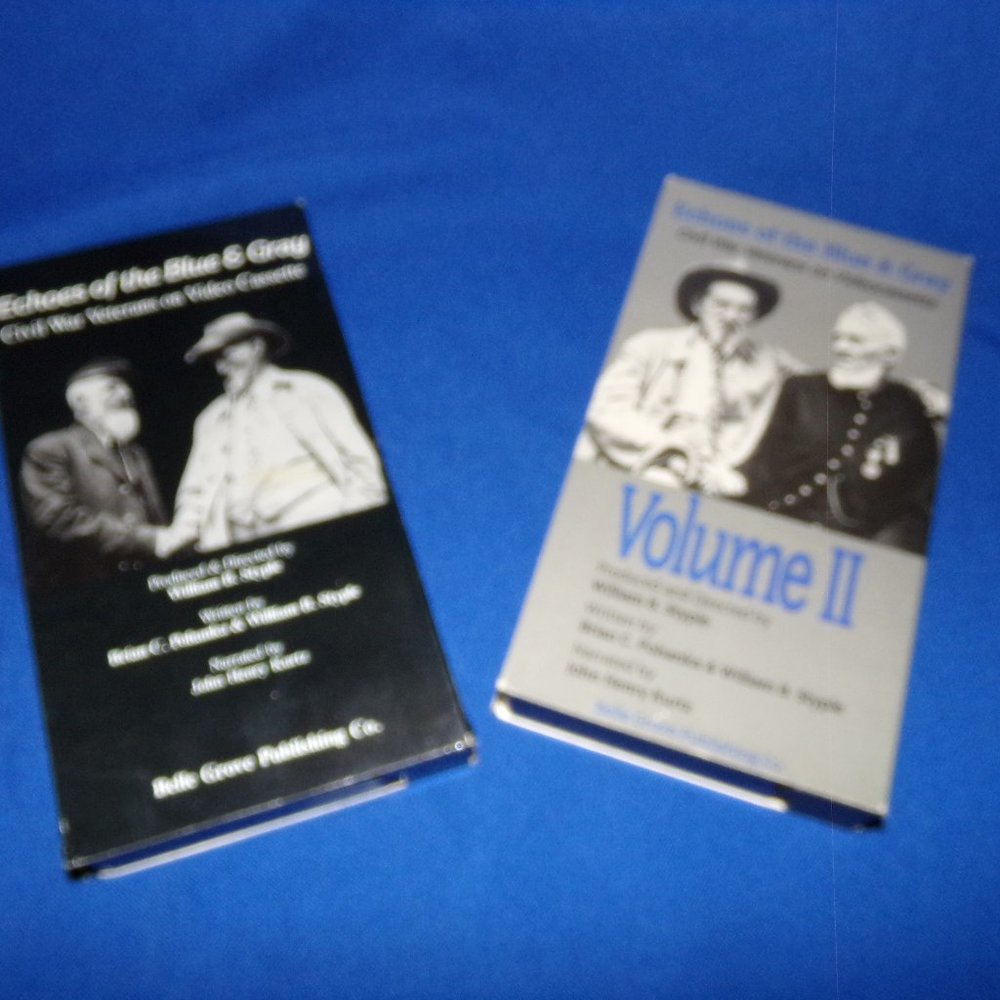 Vintage Rare Echoes of Blue & Gray I & II Civil War Veterans 2 VHS Video Set